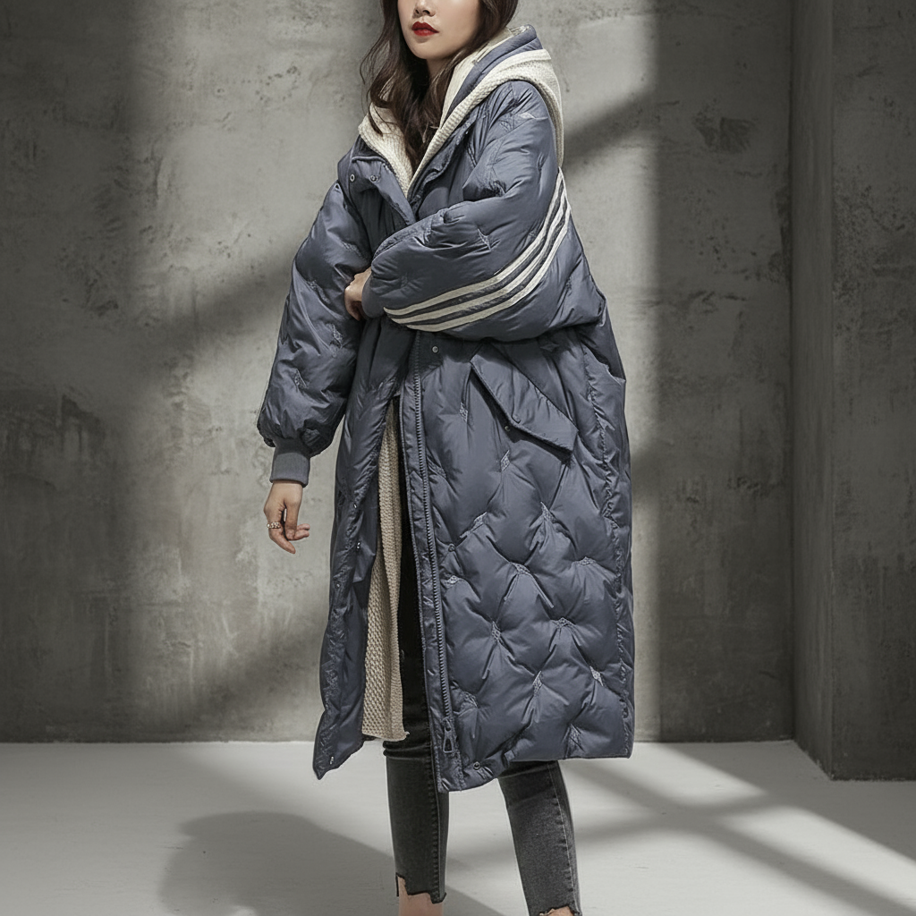 Danielle - Elegant Oversized Down Jacket with Hood