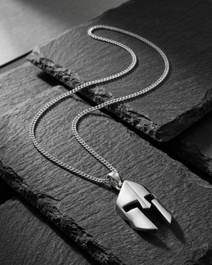 Spartan Helmet Pendant Necklace