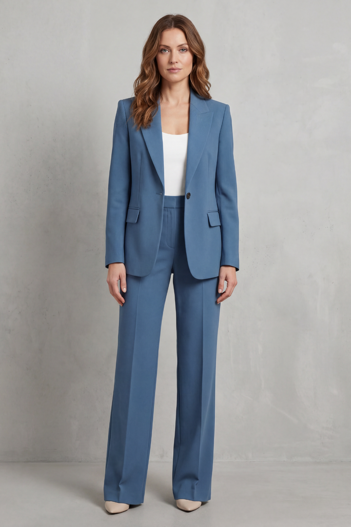 Women's Tailored Blazer and Straight-Leg Trouser Suit Dovrelle, view 2 - Elena Harper