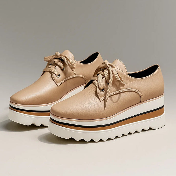 Calvera | Women's Platform Trainers with Laces and Modern Design