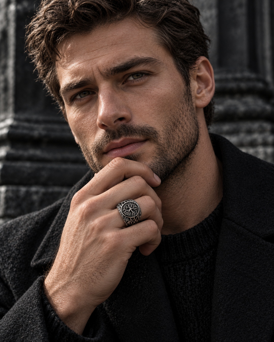 Classic Minimal Ring For Men, view 3 - Elena Harper