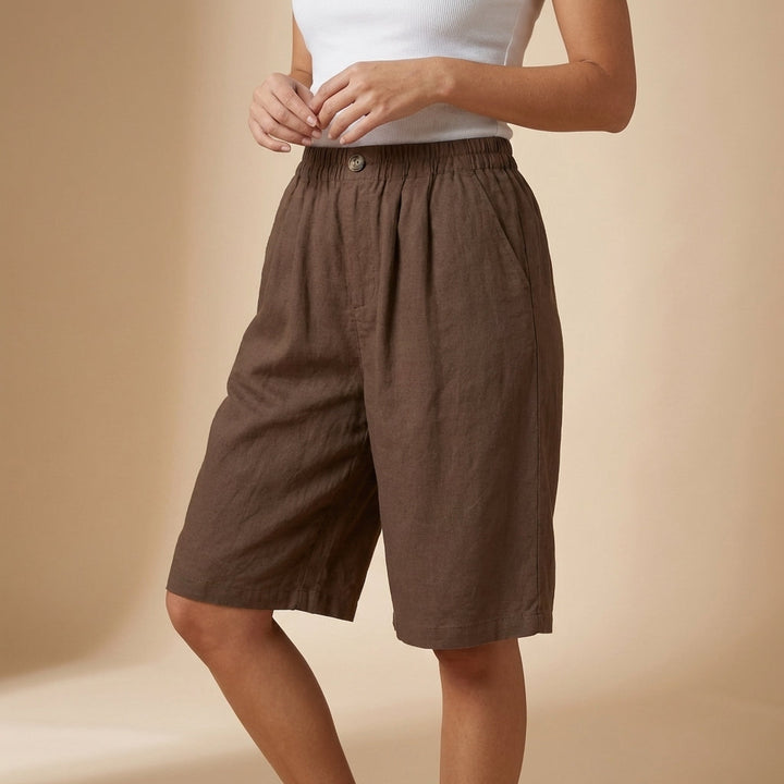 Yvette | Relaxed Fit Elastic Waist Pocket Shorts