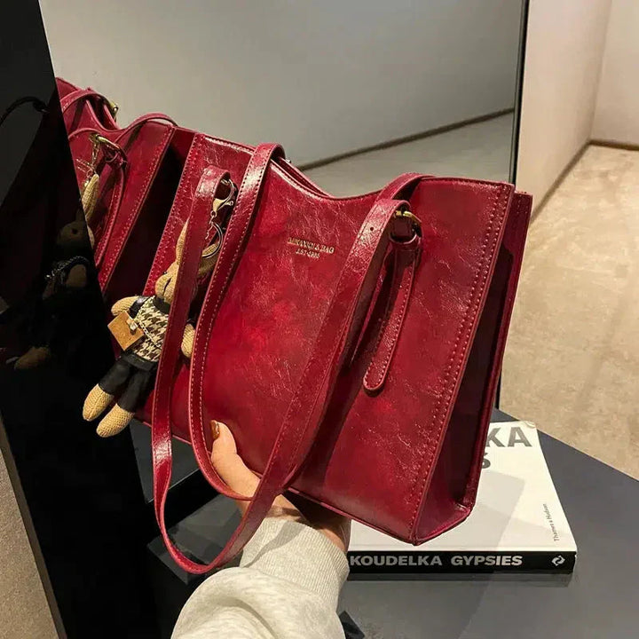 Lena | Vintage Vegan Leather Shoulder Bag