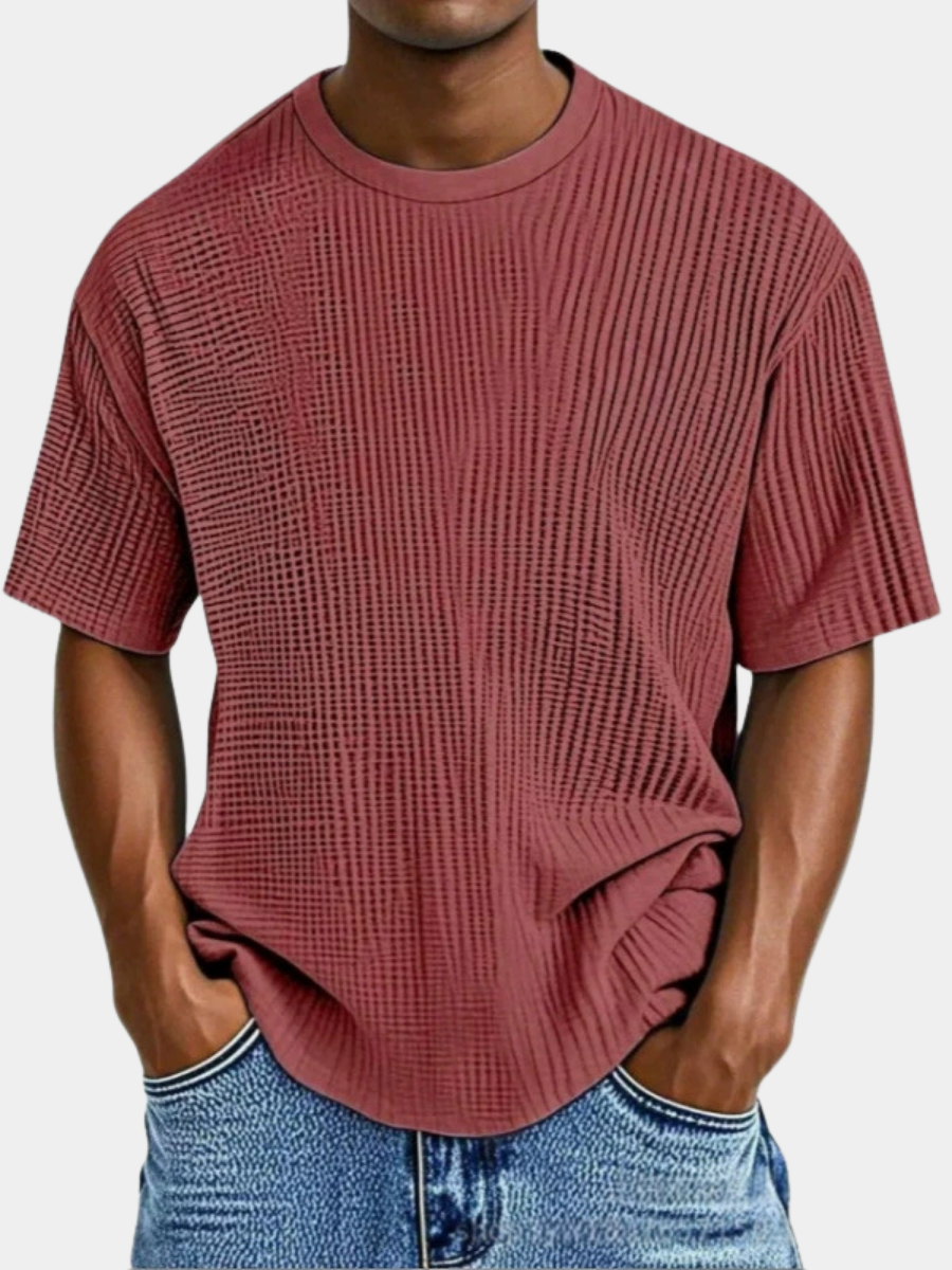 LAURENT MONACO | WAFFLE KNIT T-SHIRT FOR MEN