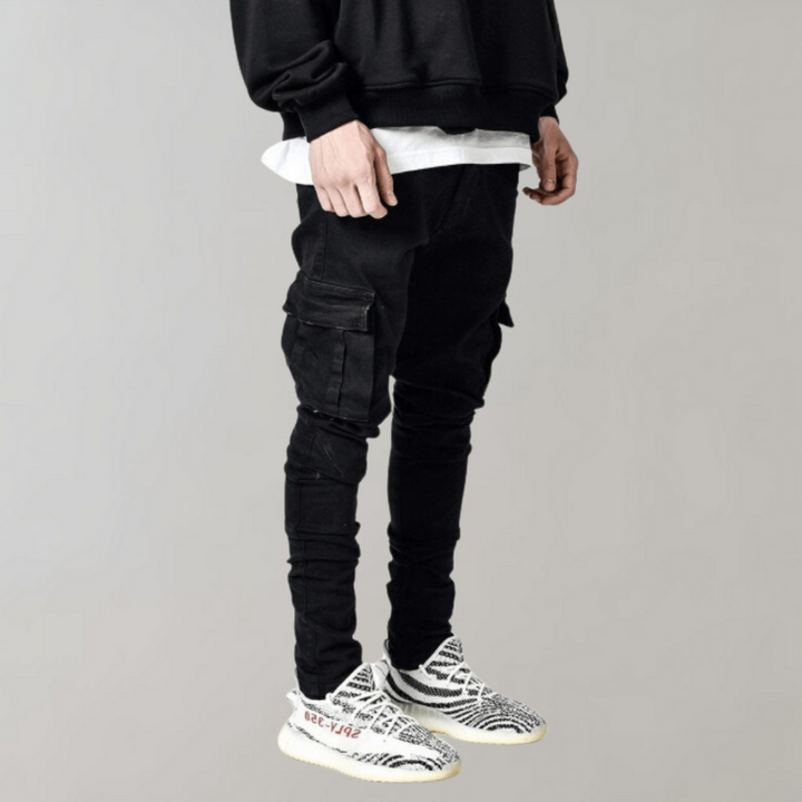 Classic Cargo Pants for Men Comfortable, Durable, and Fitted Pants, view 2 - Elena Harper