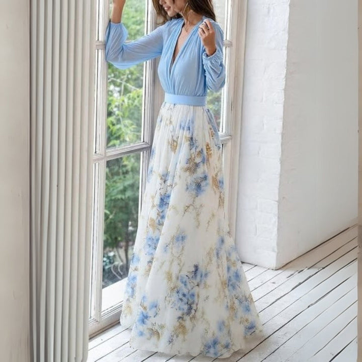 Women's Flowy Floral Print Maxi Dress