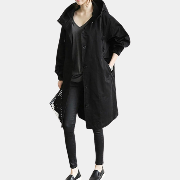 Trendy Long Women's Coat Alessia, view 3 - Elena Harper