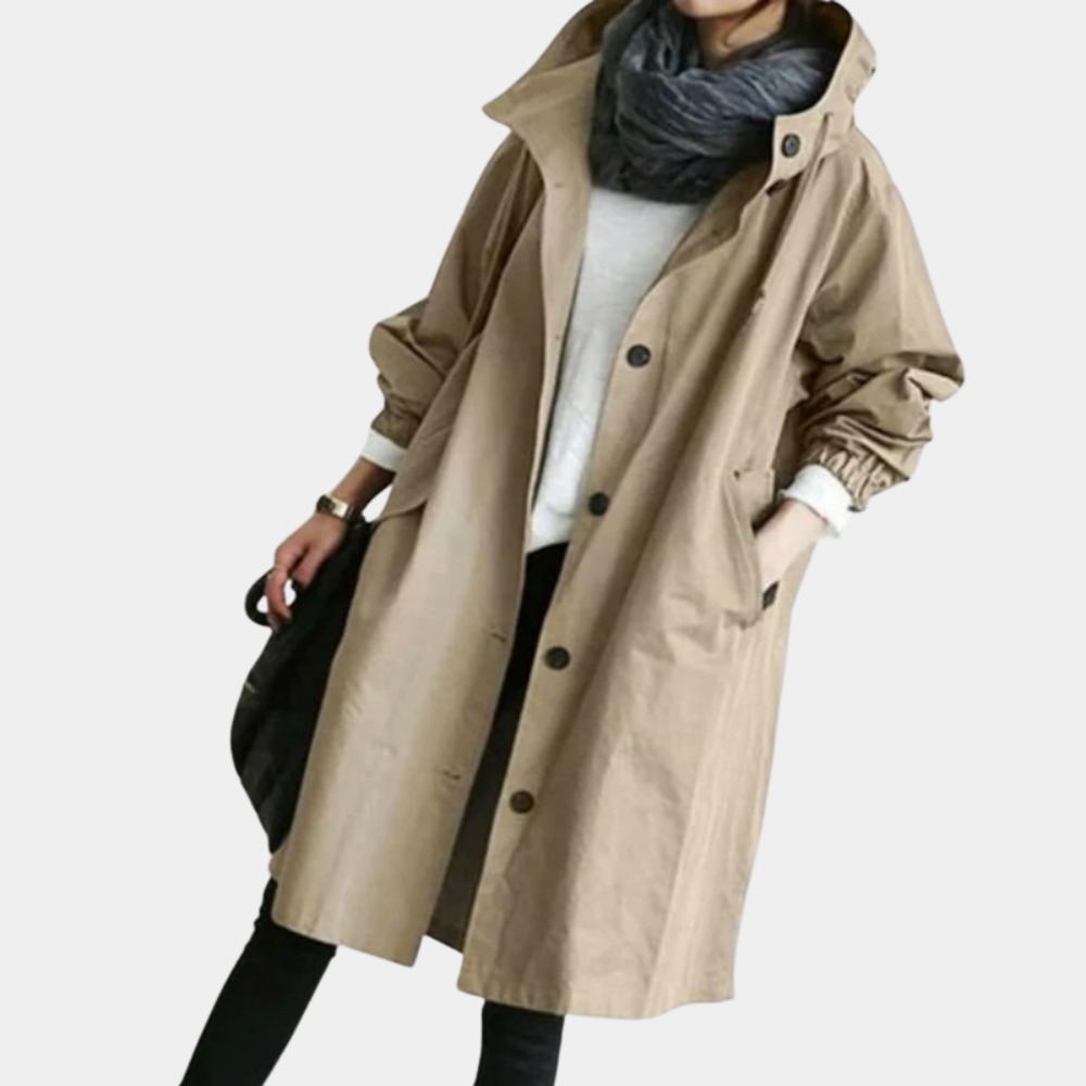 Trendy Long Women's Coat Alessia, view 4 - Elena Harper