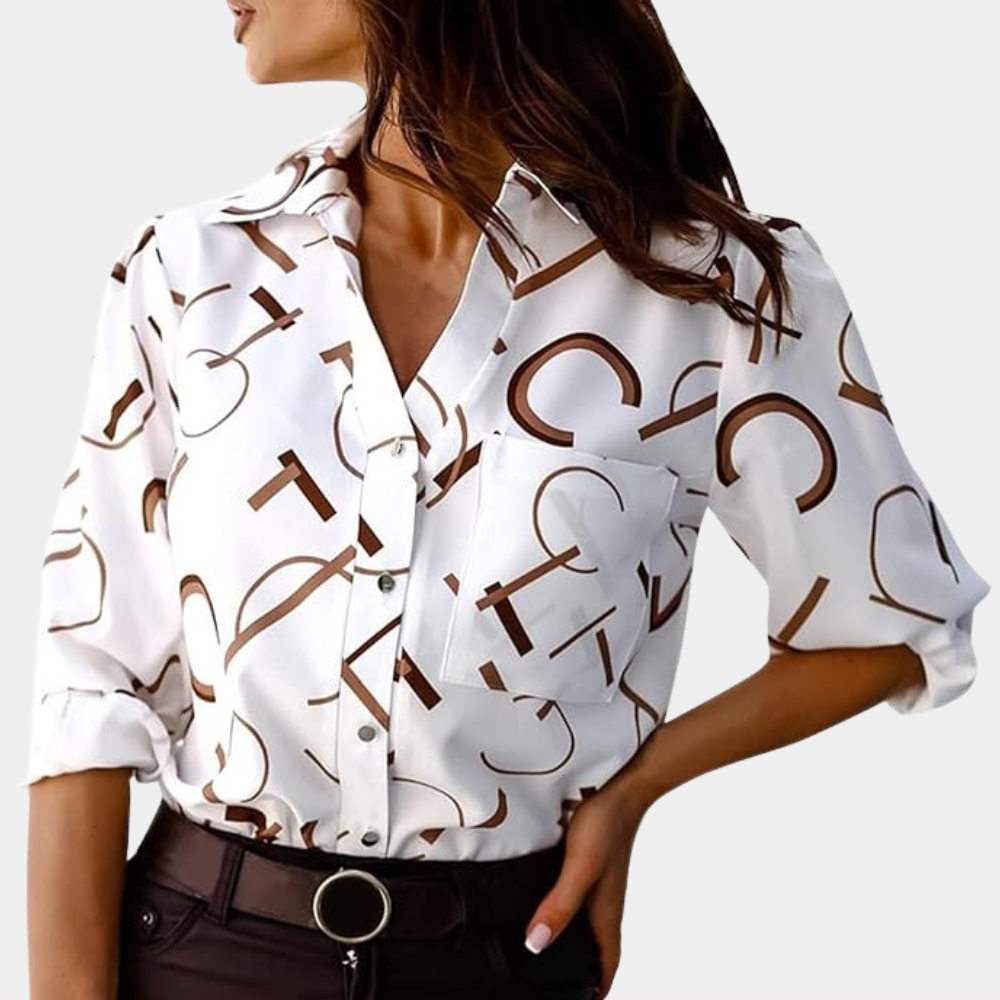 Alexandra™ Women's Blouse with Graphic Letters