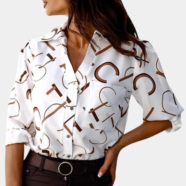 Alexandra™ Women's Blouse with Graphic Letters