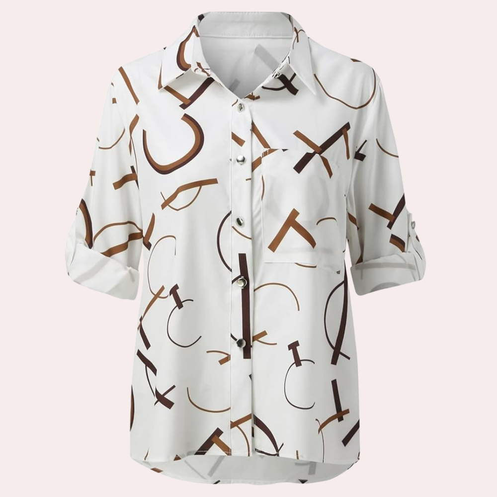 Alexandra™ Women's Blouse with Graphic Letters