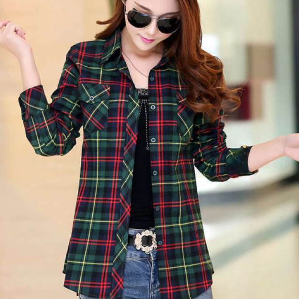 Julia™ Women's Checked Shirt Blouse