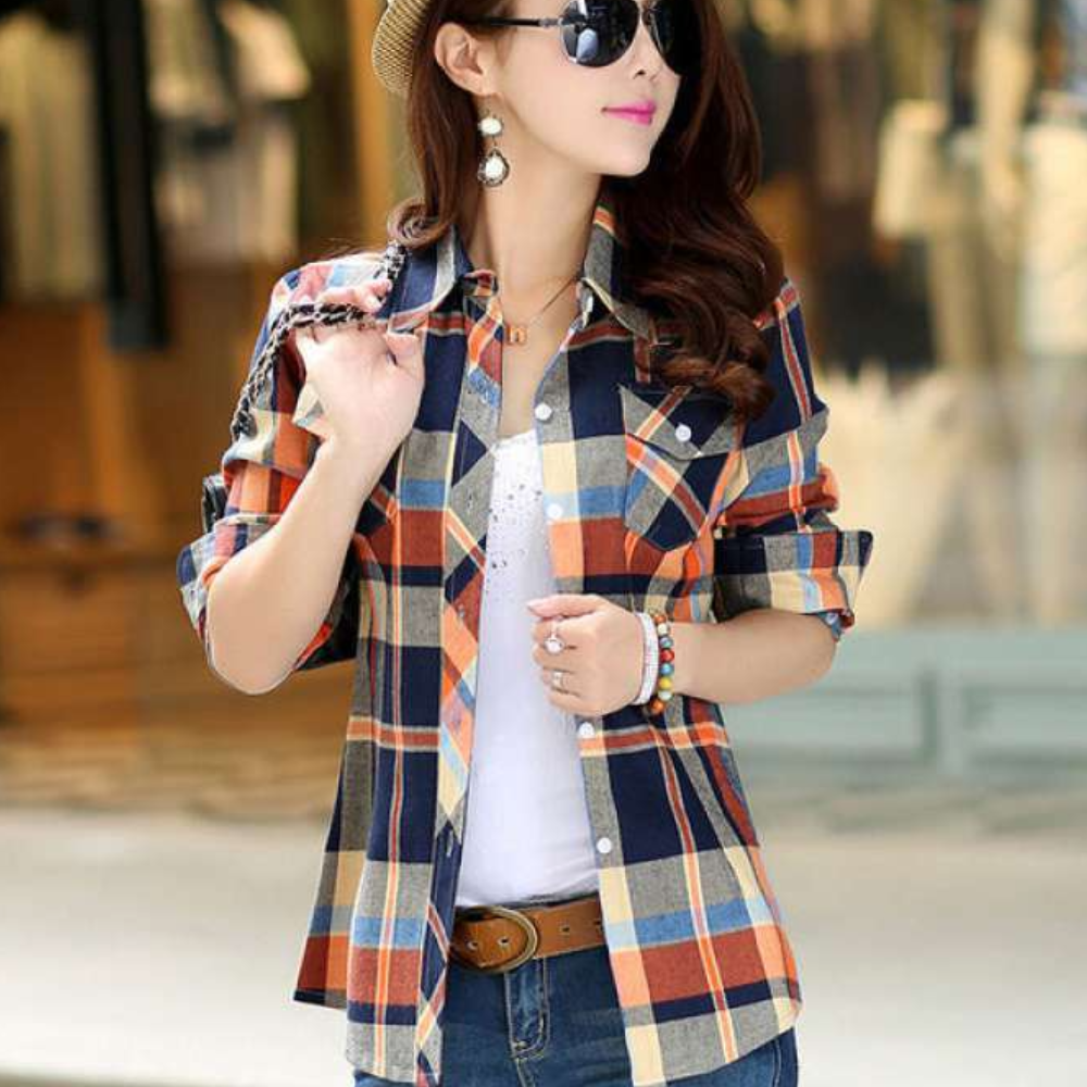 Julia™ Women's Checked Shirt Blouse