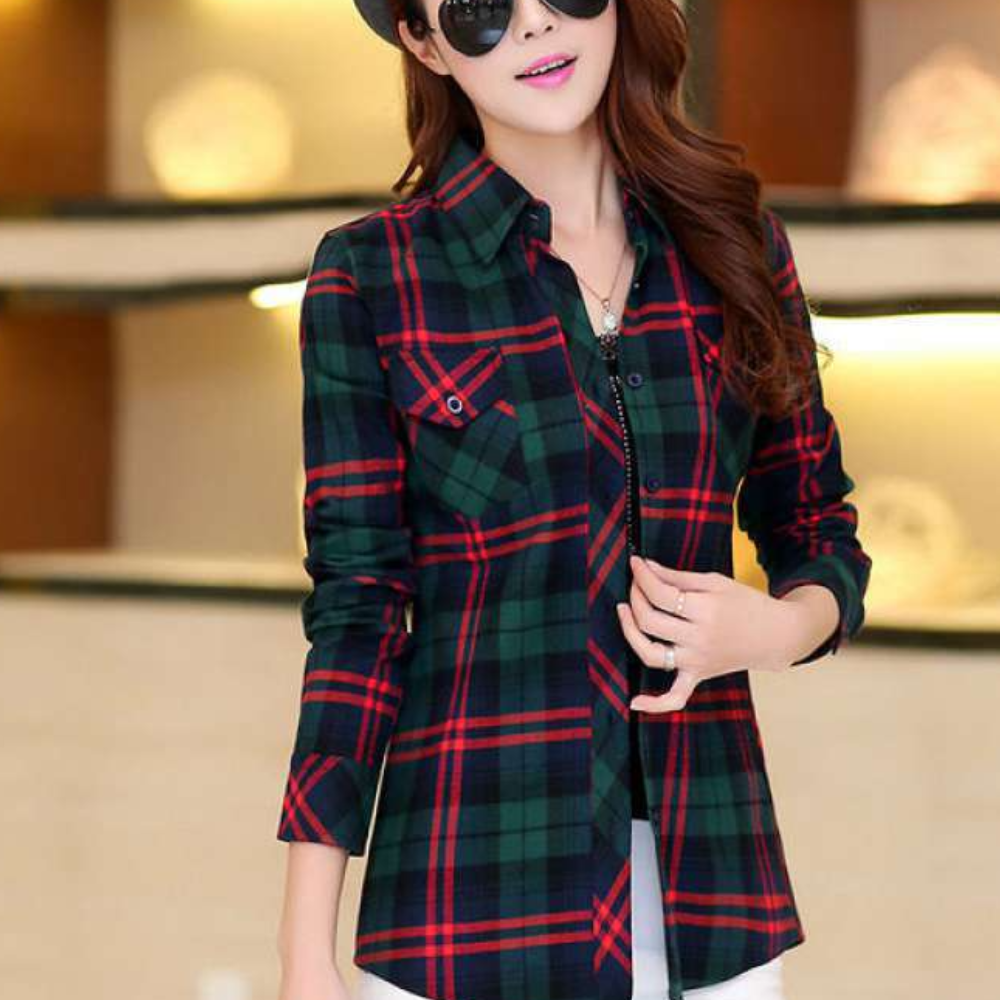 Julia™ Women's Checked Shirt Blouse