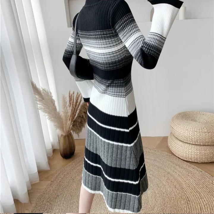 Vianna - Stylish Striped Midi Dress | Elegant & Comfortable