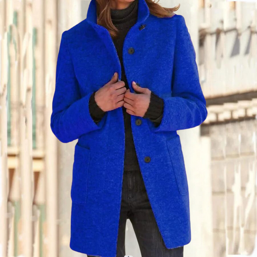 Camille - Stylish women's coat with high collar