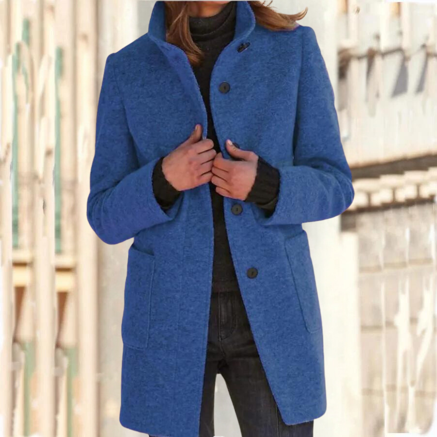 Camille - Stylish women's coat with high collar