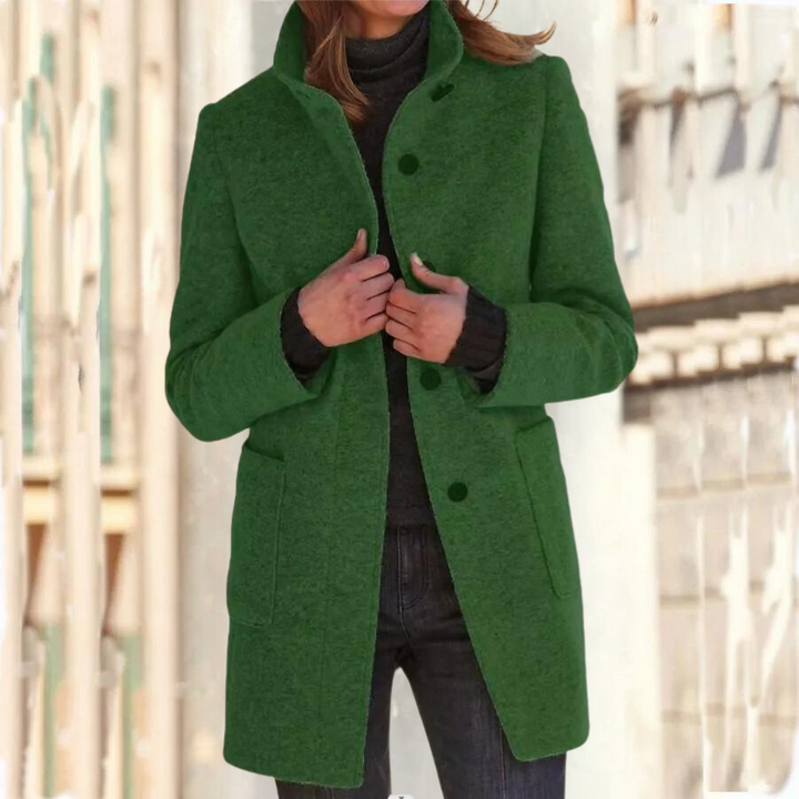 Camille - Stylish women's coat with high collar
