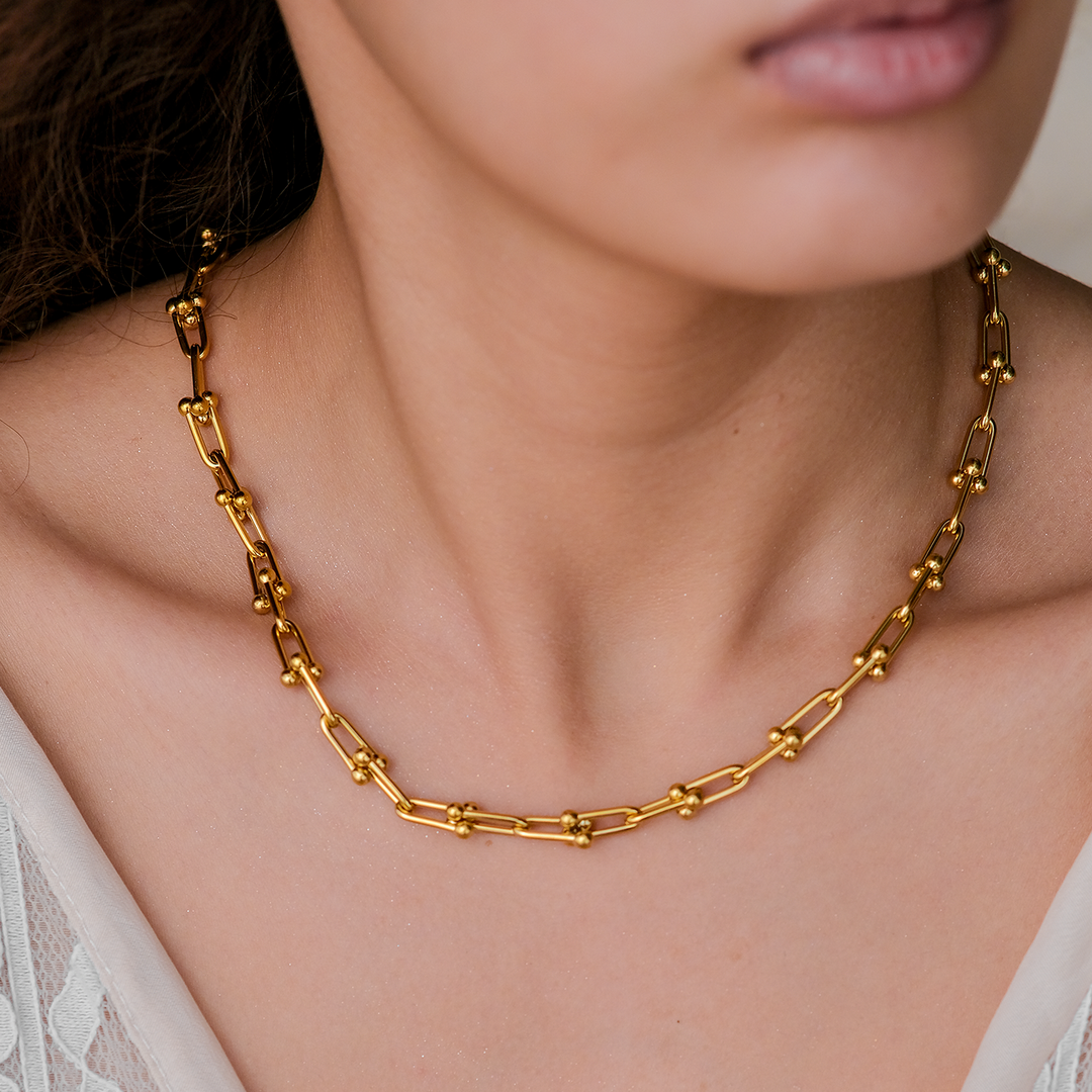 Wide Cascade Necklace, view 2 - Elena Harper