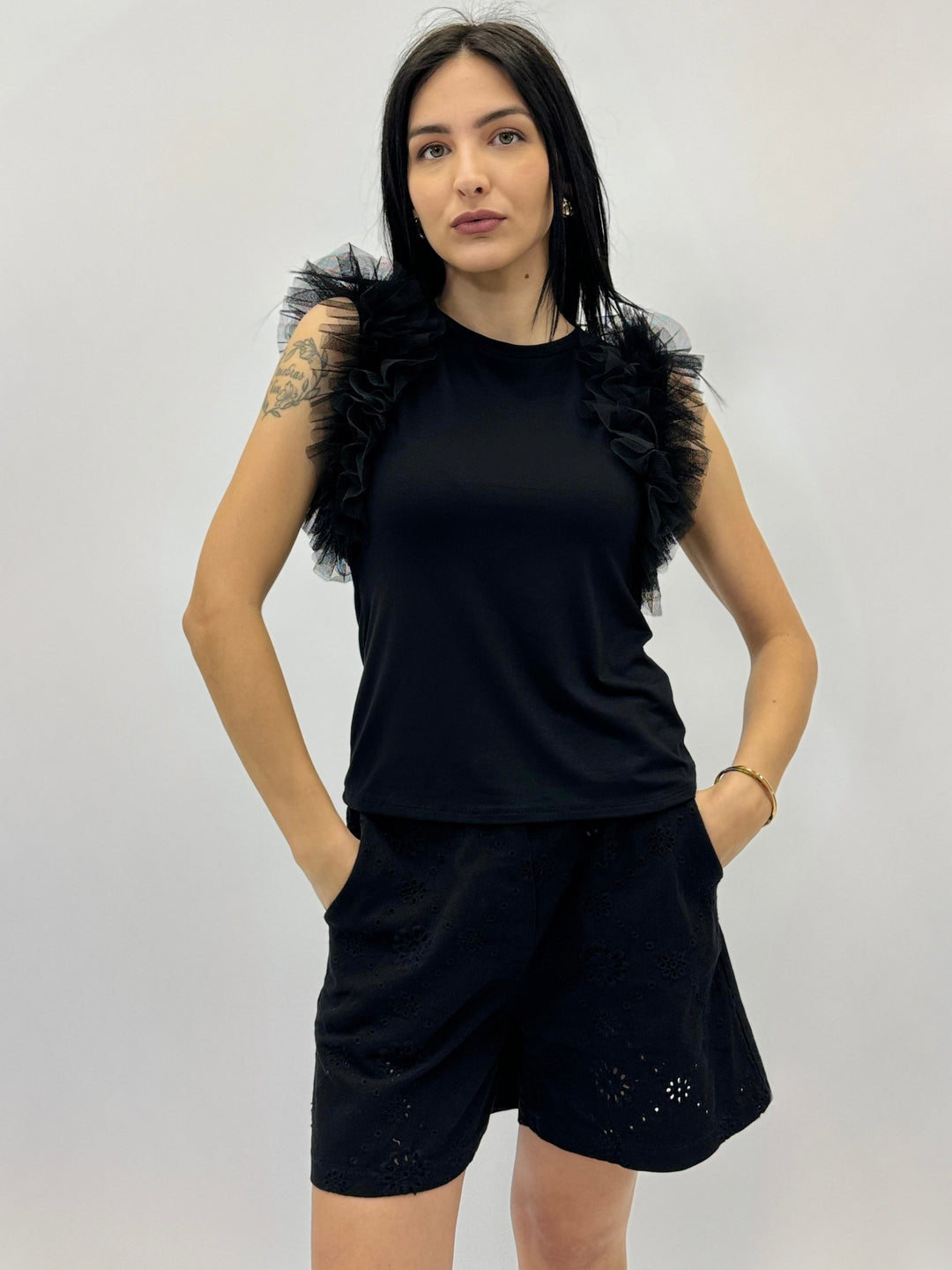 Yael™  |  Top Plain soft luxurious fabrics Sleeves