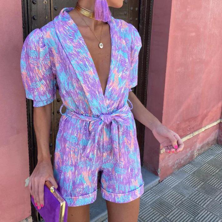 Chantal Colorful Summer Jumpsuit - Elena Harper