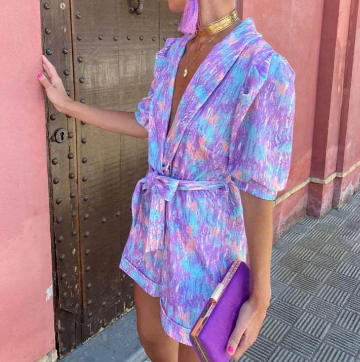 Chantal Colorful Summer Jumpsuit, view 5 - Elena Harper