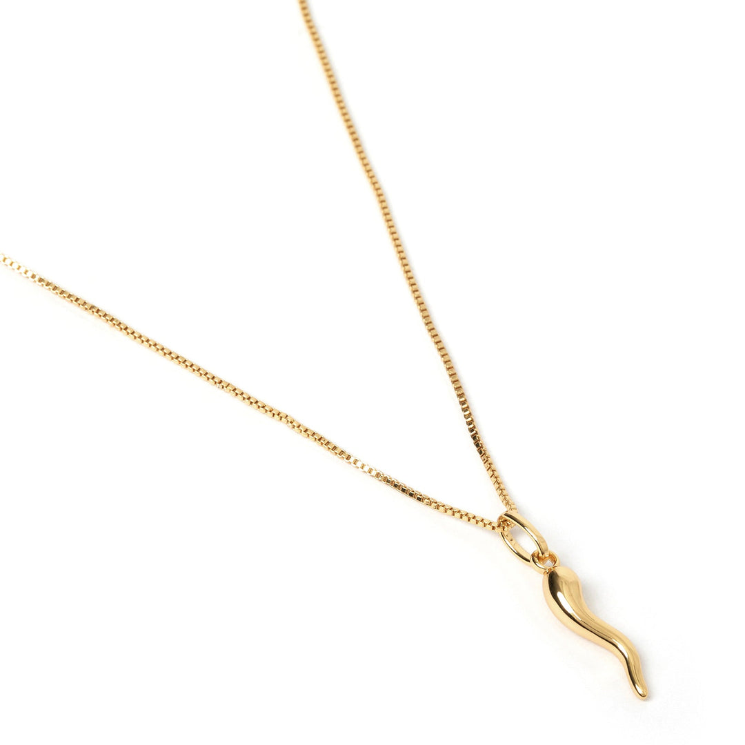 Chili Gold Charm Necklace, view 6 - Elena Harper