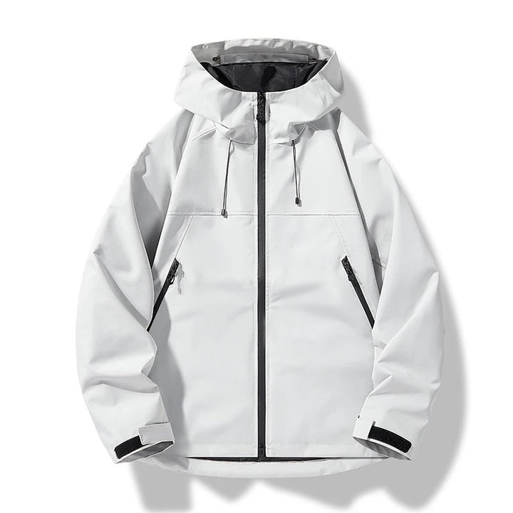 Men's Windbreaker Jacket with Hood and Zipper