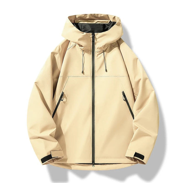 Men's Windbreaker Jacket with Hood and Zipper