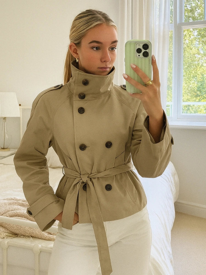 Sira™ | Stylish Short Trench Coat