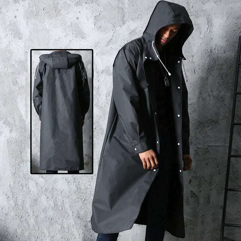 Durable Long Waterproof Raincoat for Men – Waterproof Outer Jacket