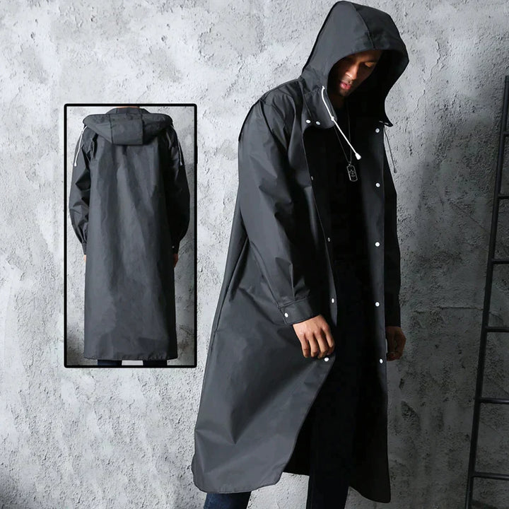 Durable Long Waterproof Raincoat for Men – Waterproof Outer Jacket