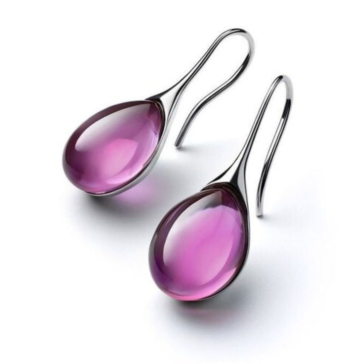 Paula Stylish Dangle Crystals Earrings, view 4 - Elena Harper