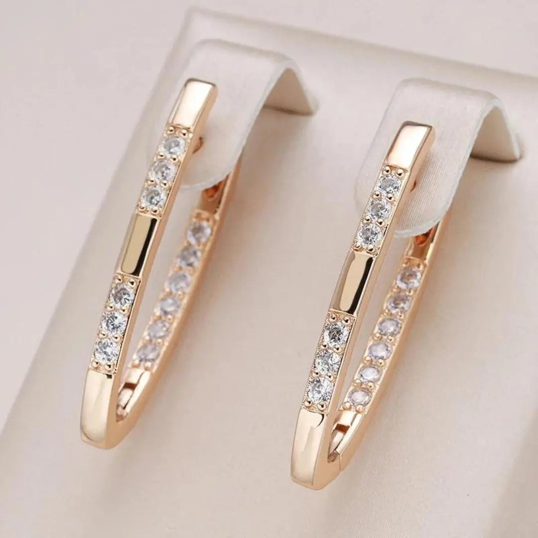 Sophisticated Earrings with Zirconia Stones