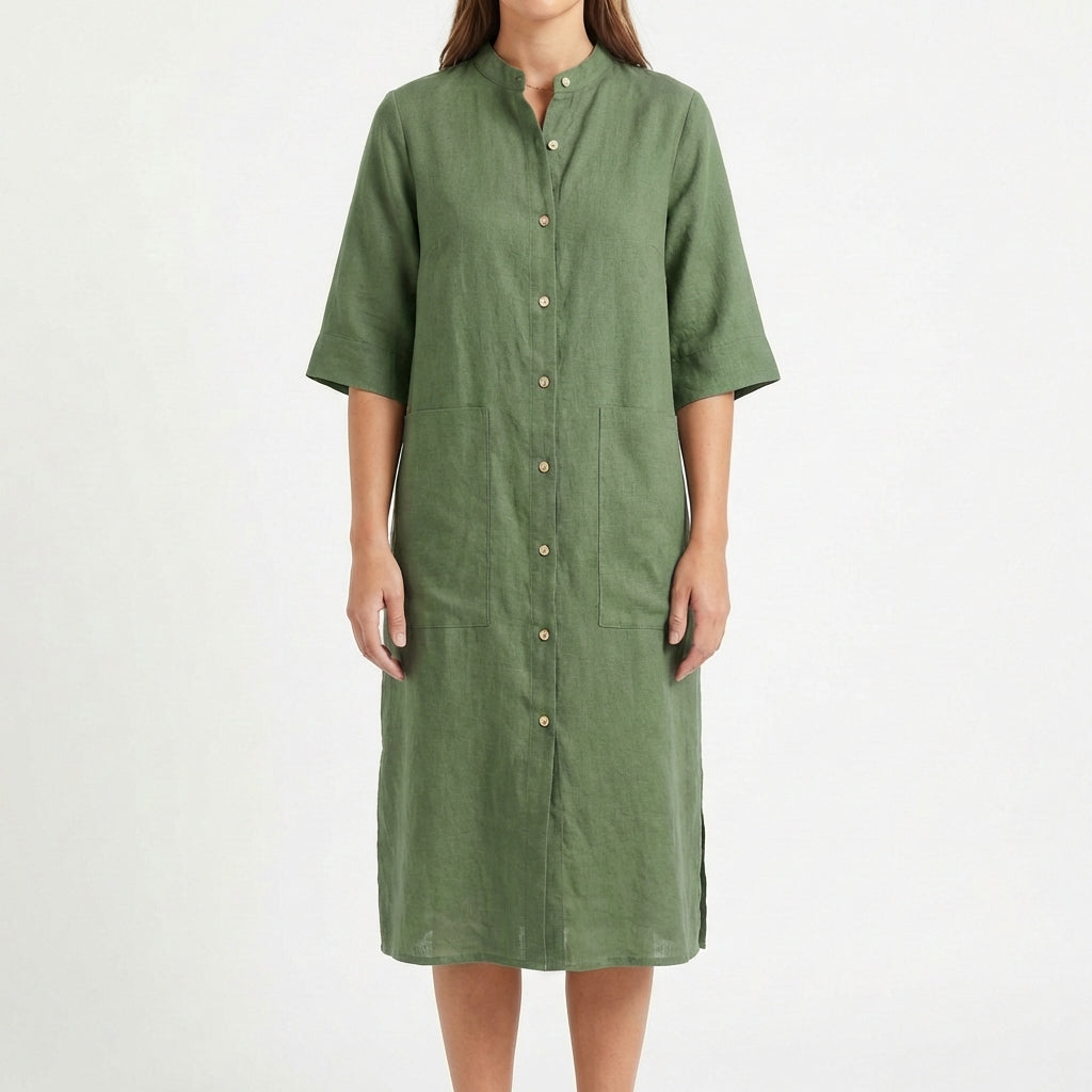 Candela | Women's Casual Midi Shirt Dress