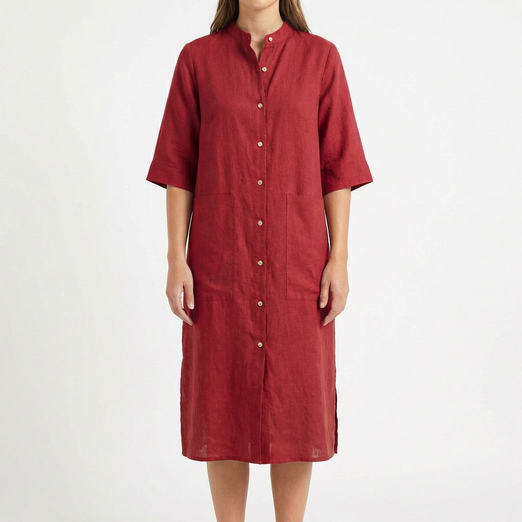 Candela | Women's Casual Midi Shirt Dress