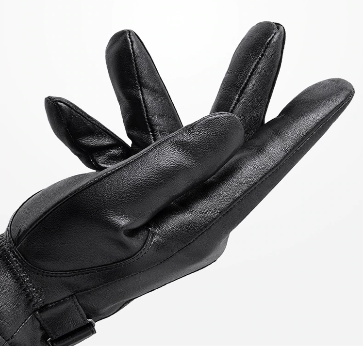 Men's Slim Fit Gloves – Suitable for Cold Weather, With Zipper Closure