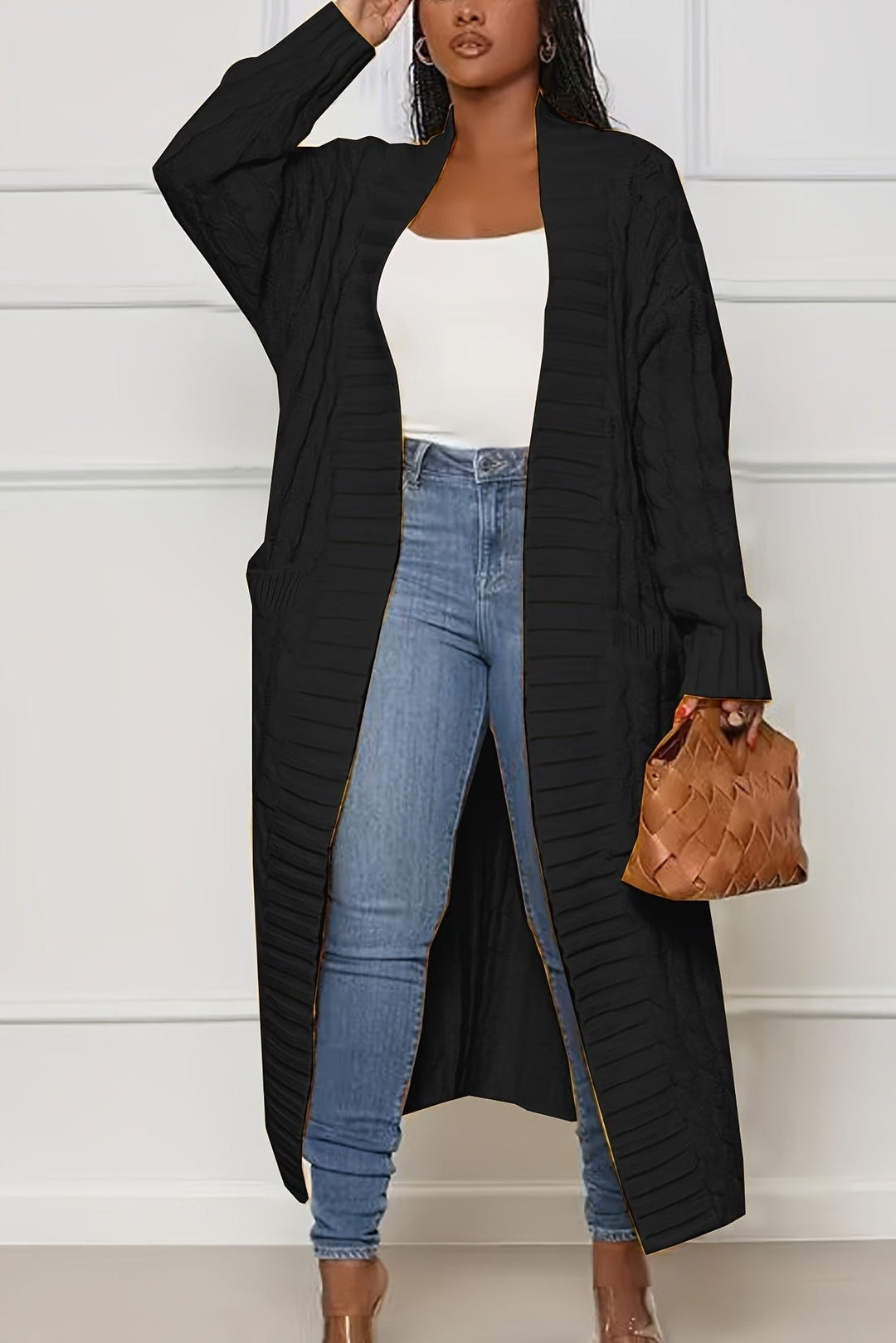 Women's Cardigan | V-Neck & Ribbed Structure