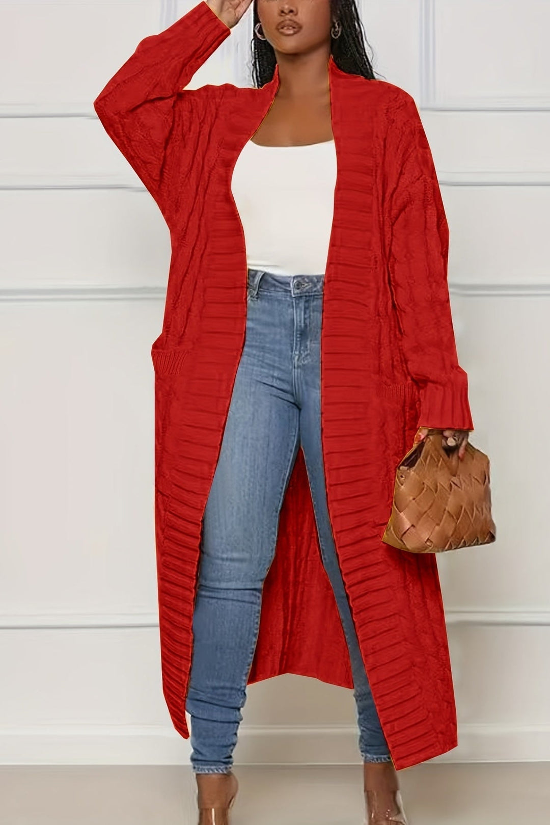 Women's Cardigan | V-Neck & Ribbed Structure