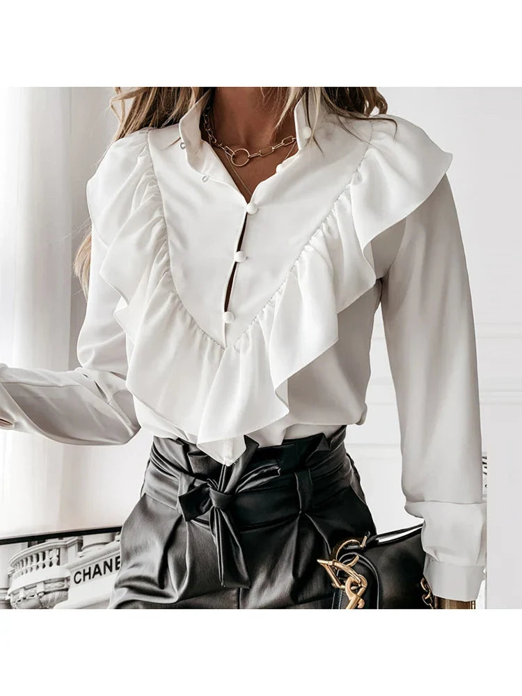 Elegant Women's Blouse Yori Fashion – Lightweight Polyester Blend Style