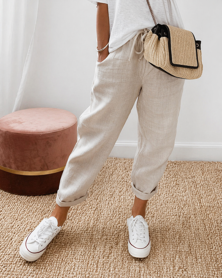 RELAXED LINEN PANTS FOR WOMEN