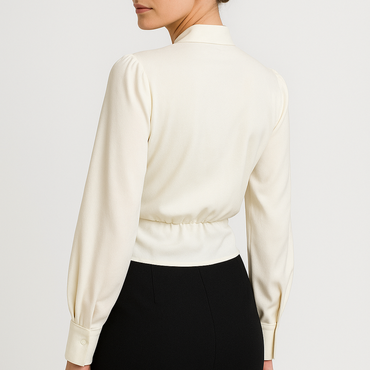 Elegant Long Sleeve Women's Wrap Blouse