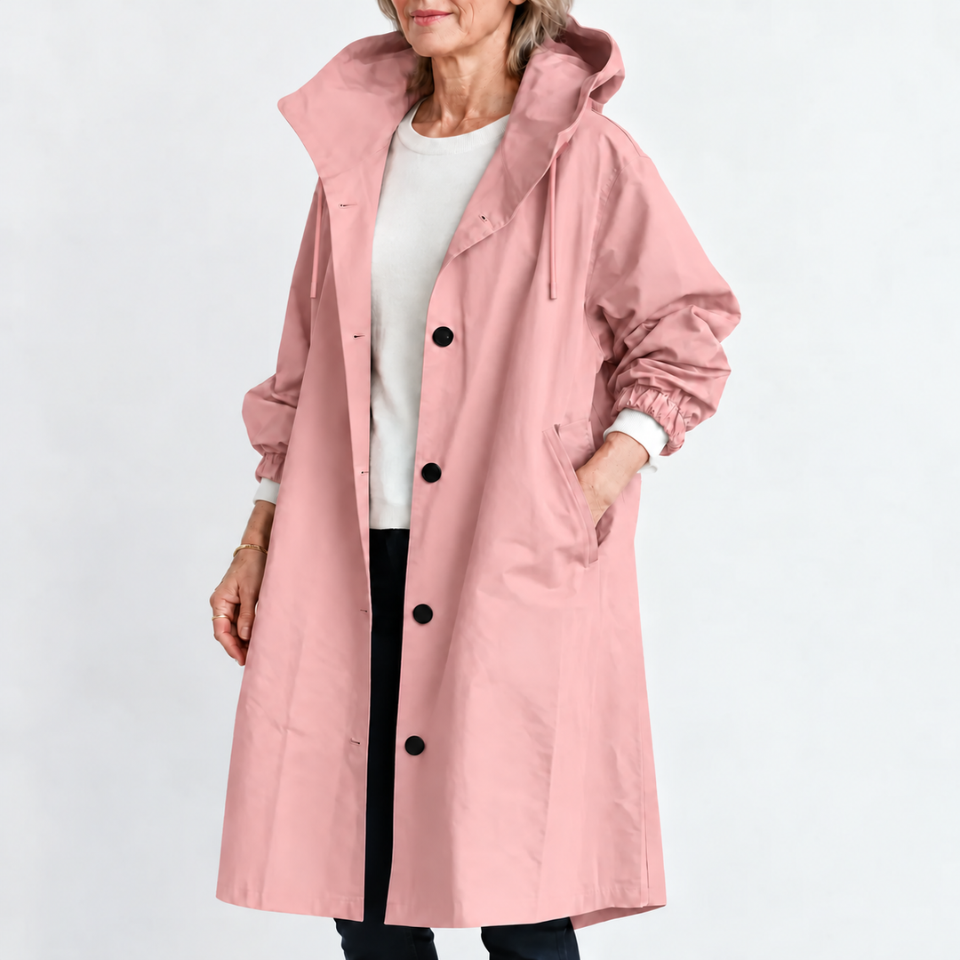 TRENCH COAT WITH HOOD FOR WOMEN
