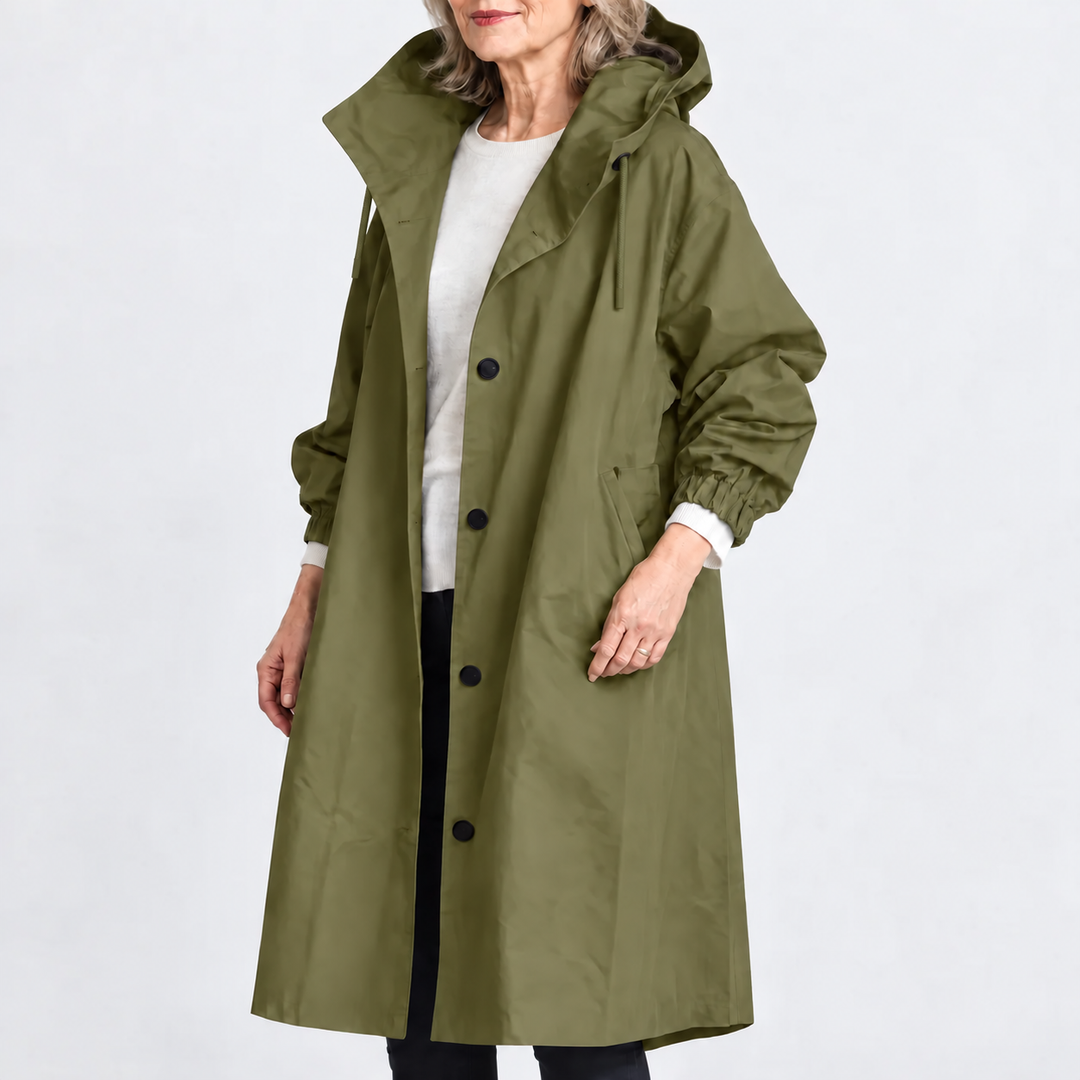 TRENCH COAT WITH HOOD FOR WOMEN
