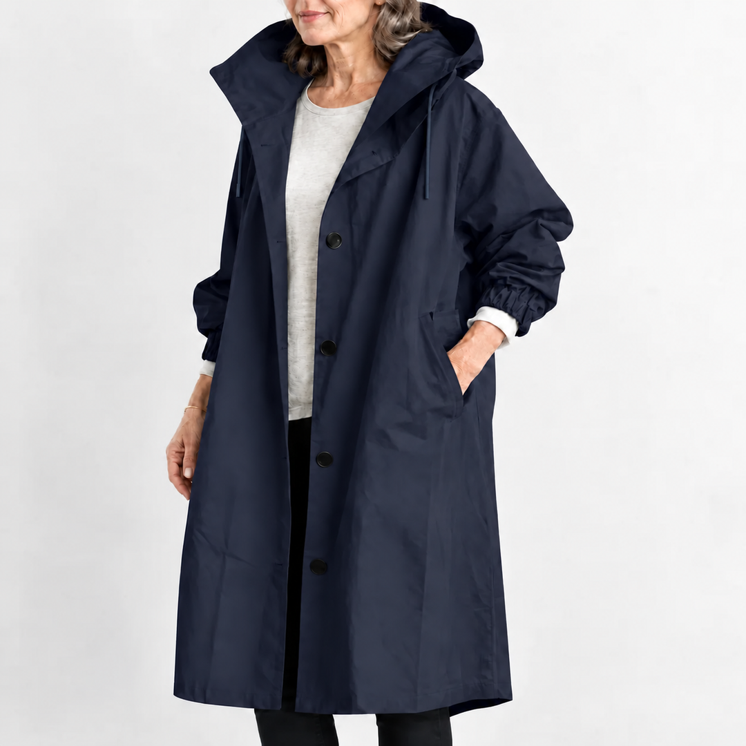 TRENCH COAT WITH HOOD FOR WOMEN