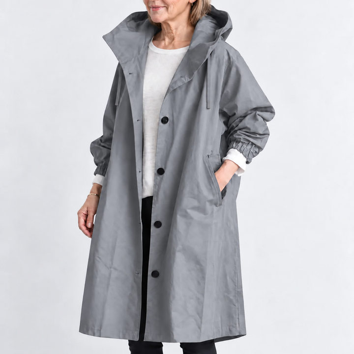 TRENCH COAT WITH HOOD FOR WOMEN
