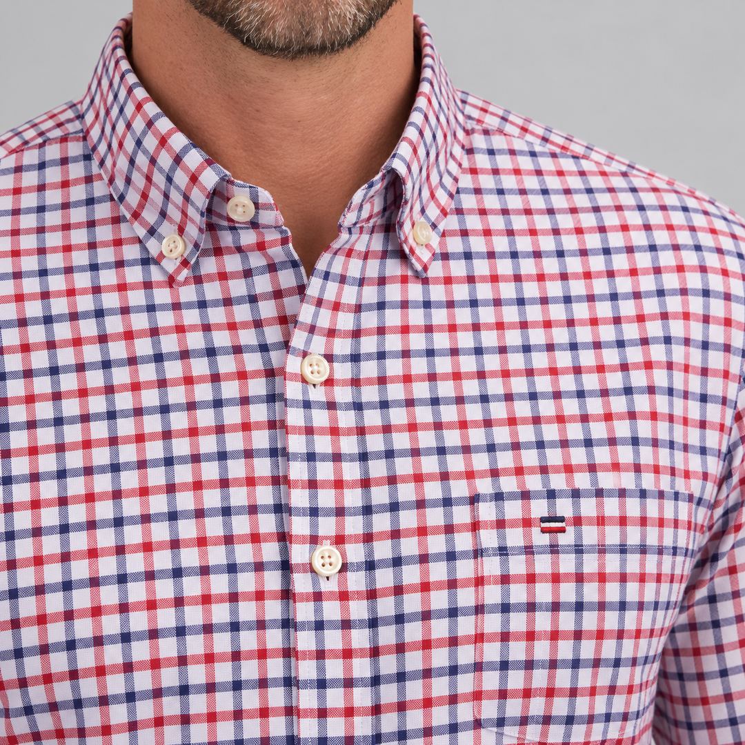 Men's Short Sleeve Cotton Oxford Summer Shirt Montarello