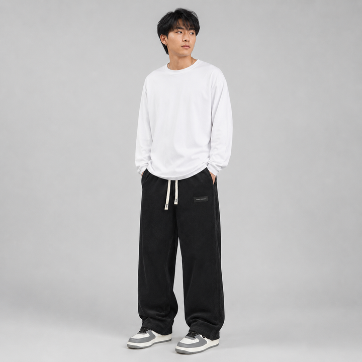 Montarello Corduroy Pants for Men, Wide Fit