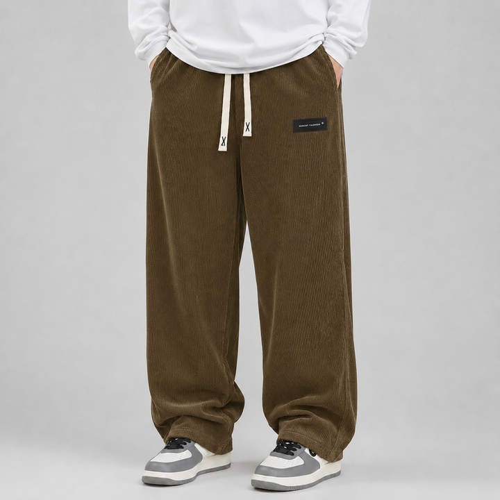 Montarello Corduroy Pants for Men, Wide Fit