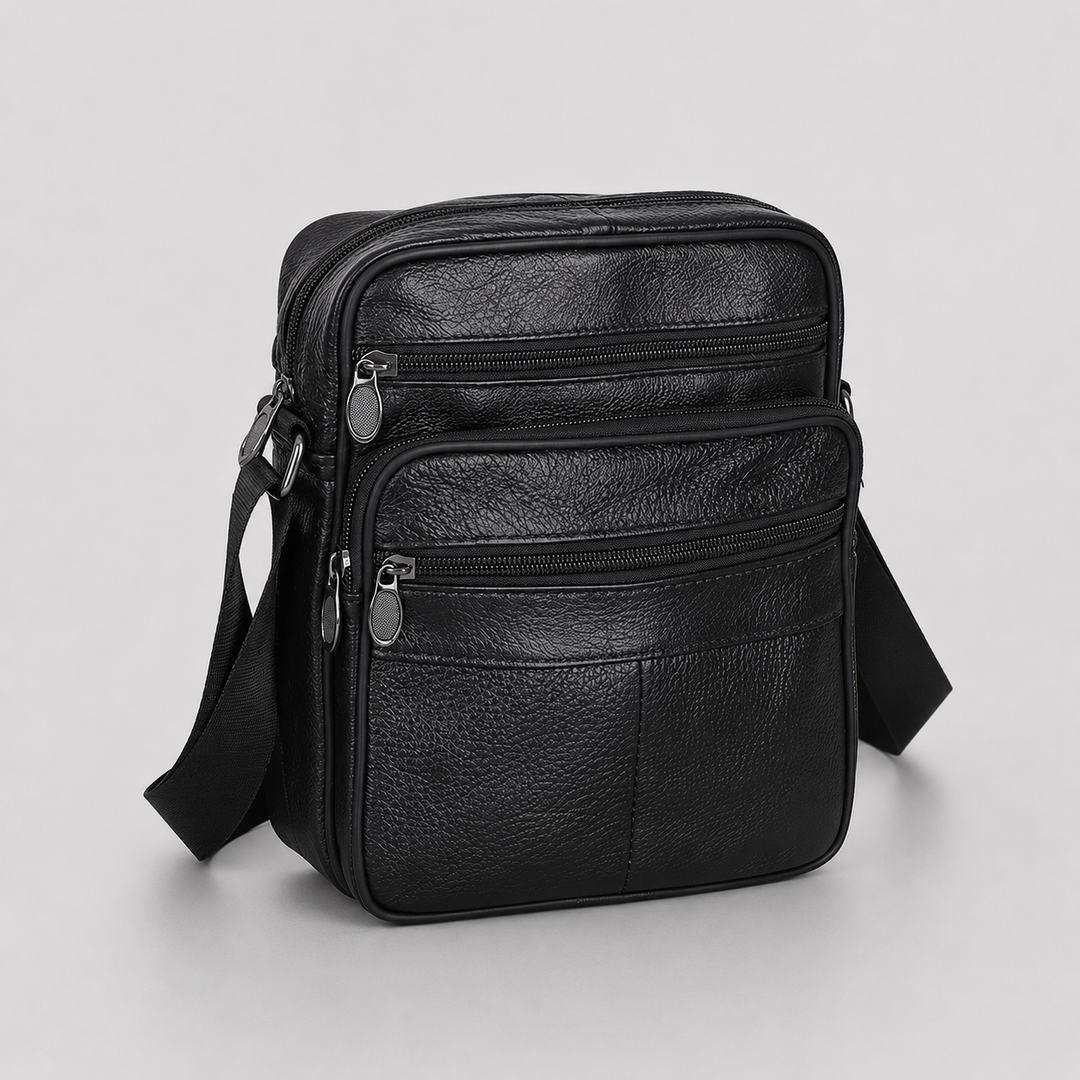 Harrington Oxford Men’S Leather Shoulder Bag for Men, view 3 - Elena Harper